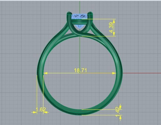 Engagement halo rings Model 3425 3D print model_6