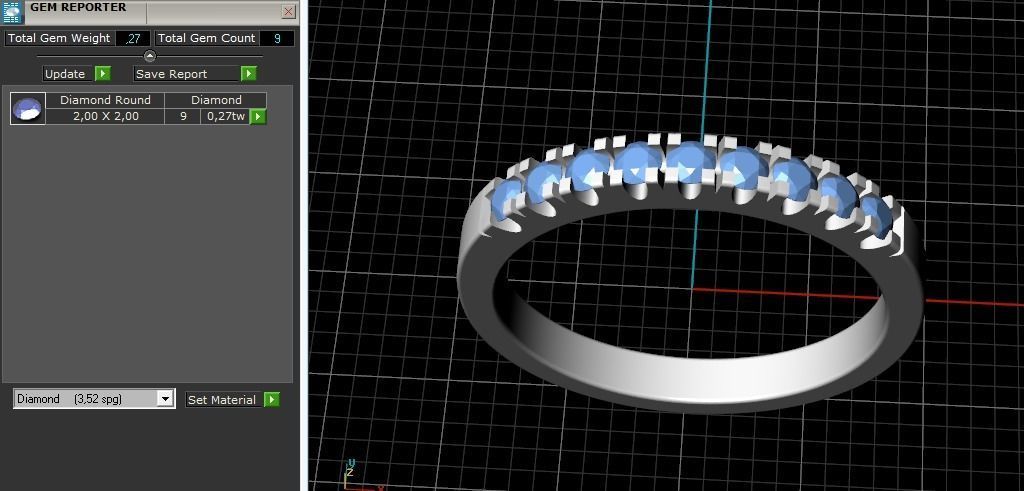 Engagement halo rings Model 3421 3D print model_9