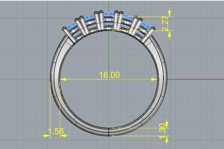 Engagement halo rings Model 3417 3D print model_6
