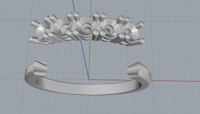 Engagement halo rings Model 3417 3D print model_2