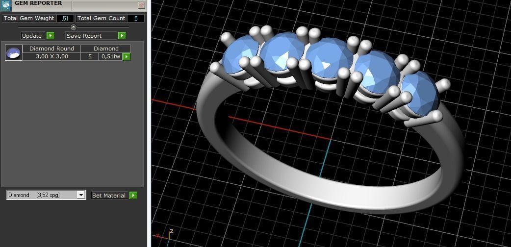 Engagement halo rings Model 3417 3D print model_9