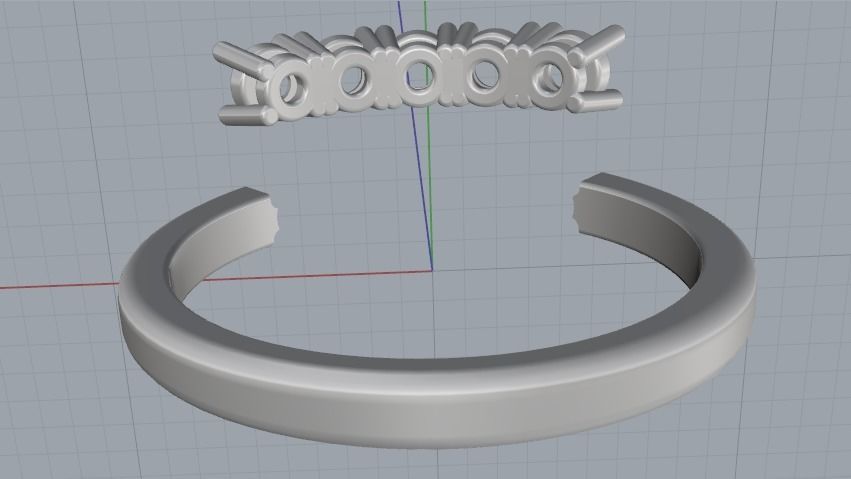 Engagement halo rings Model 3417 3D print model_4