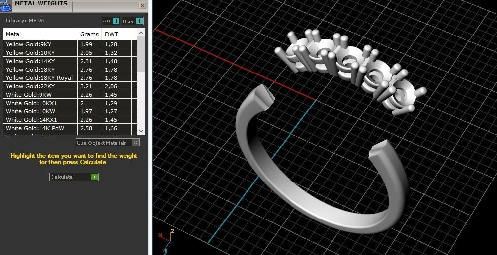 Engagement halo rings Model 3417 3D print model_8