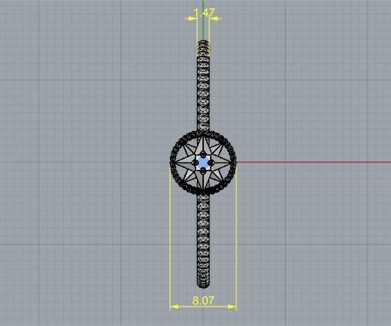 Rose des vents Earrings Model 3413 3D print model_6