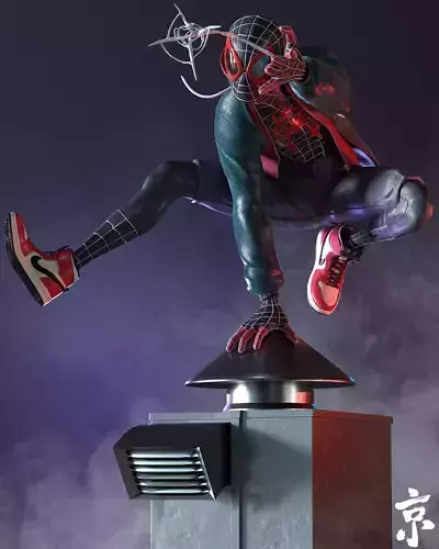 Miles Morales Spiderman 3D print model