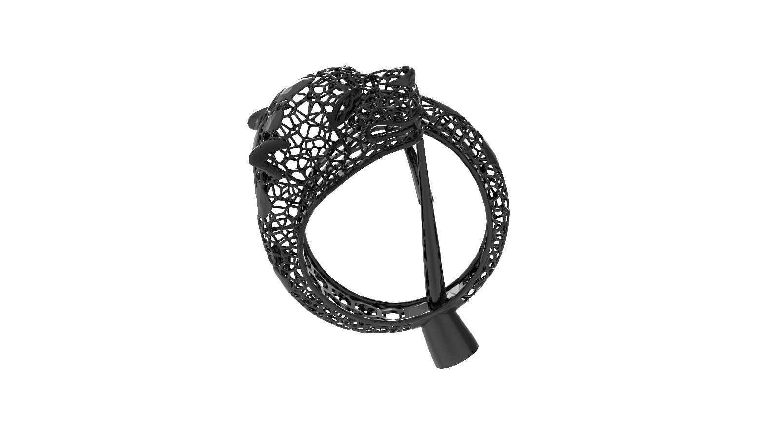 tiger pantera ring  3D print model_2