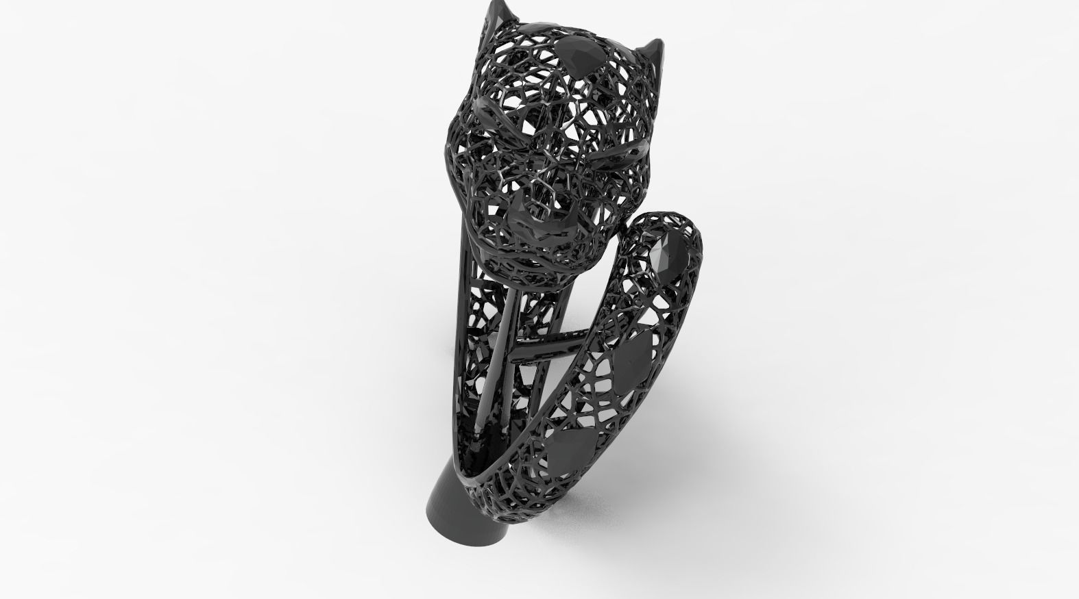 tiger pantera ring  3D print model_6