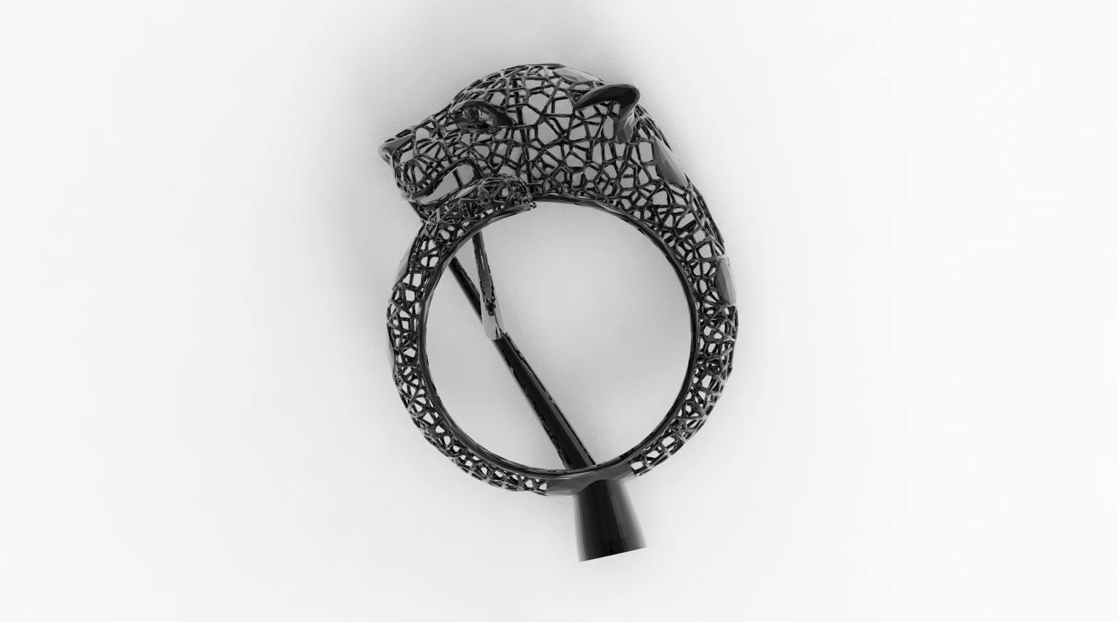 tiger pantera ring  3D print model_1