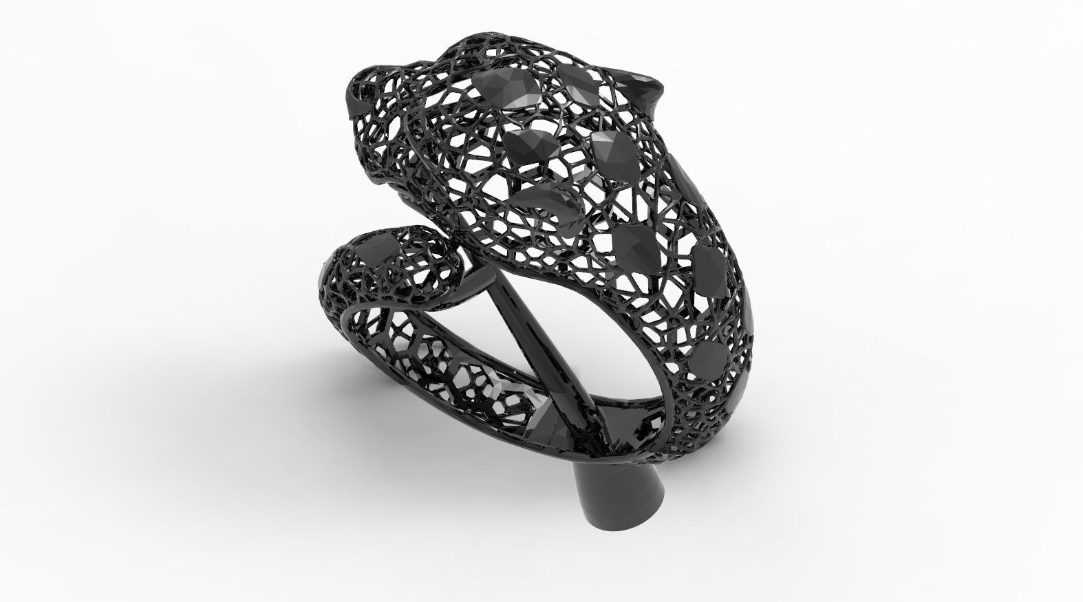 tiger pantera ring  3D print model_5