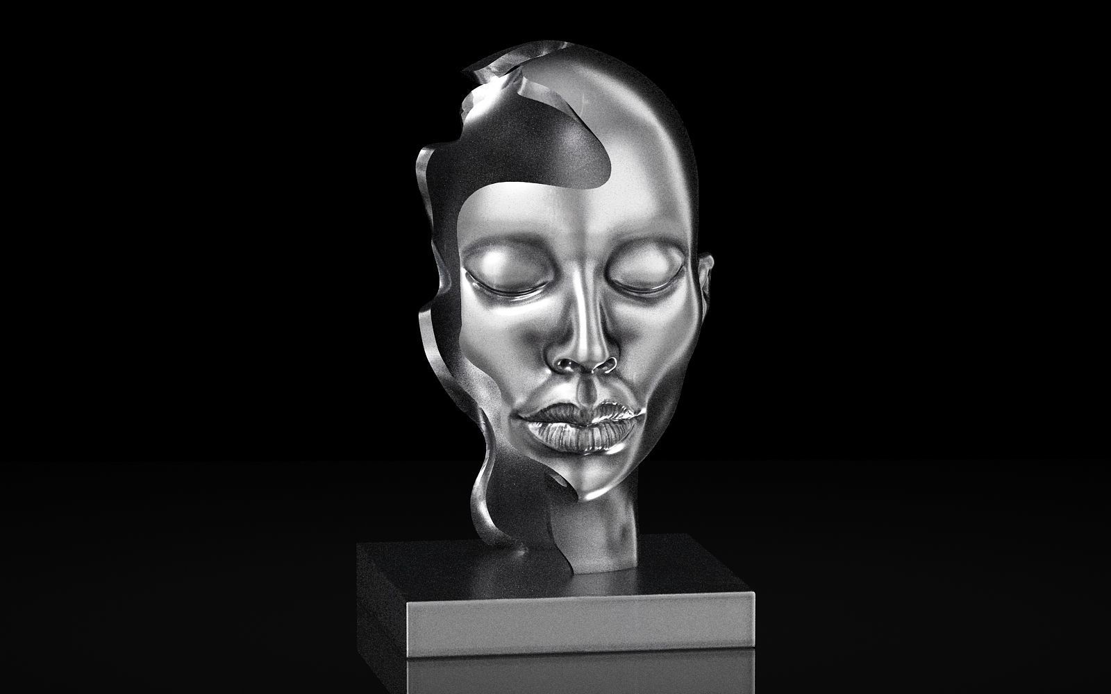 modern sculpture 147  3D print model_1
