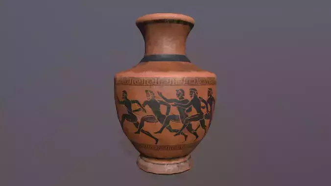 Antique vase Low-poly 3D model