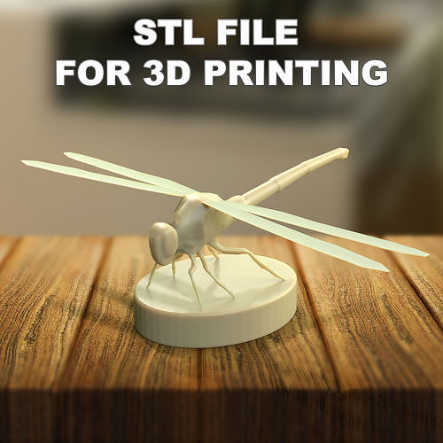 DRAGONFLY OBJ AND STL FIELS FOR 3D PRINTING 3D model 3D printable ...