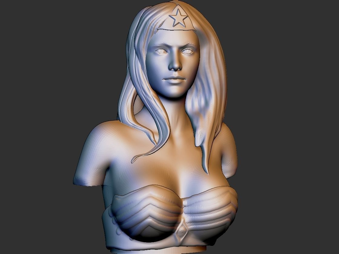 Wonder Woman Bust 3D print model_3
