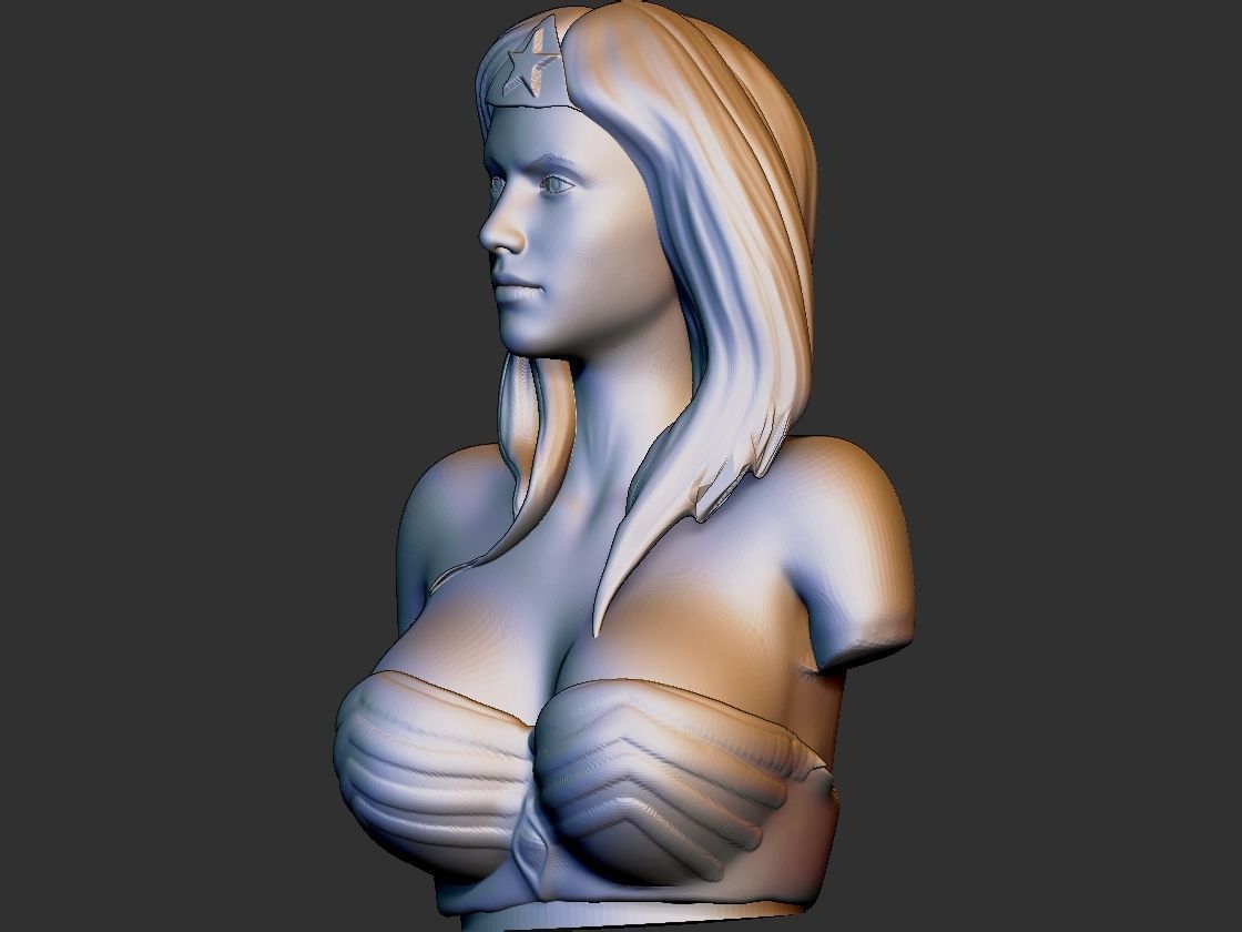 Wonder Woman Bust 3D print model_2