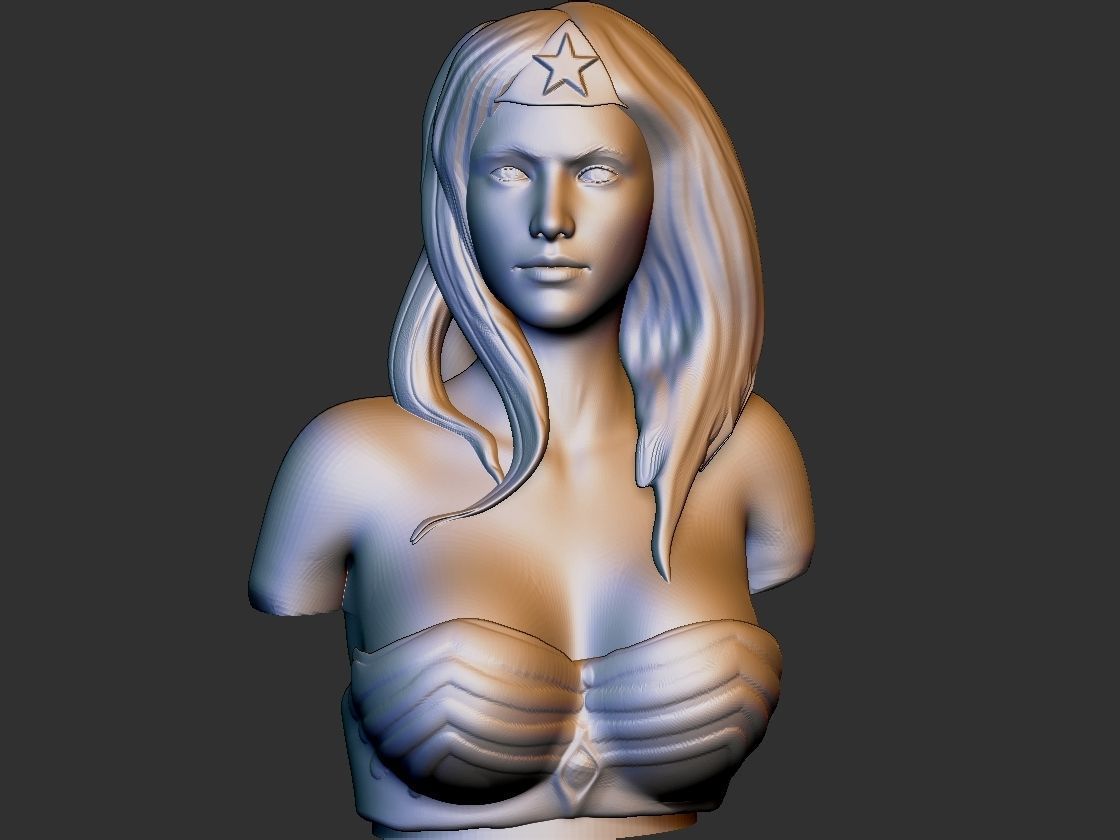 Wonder Woman Bust 3D print model_5