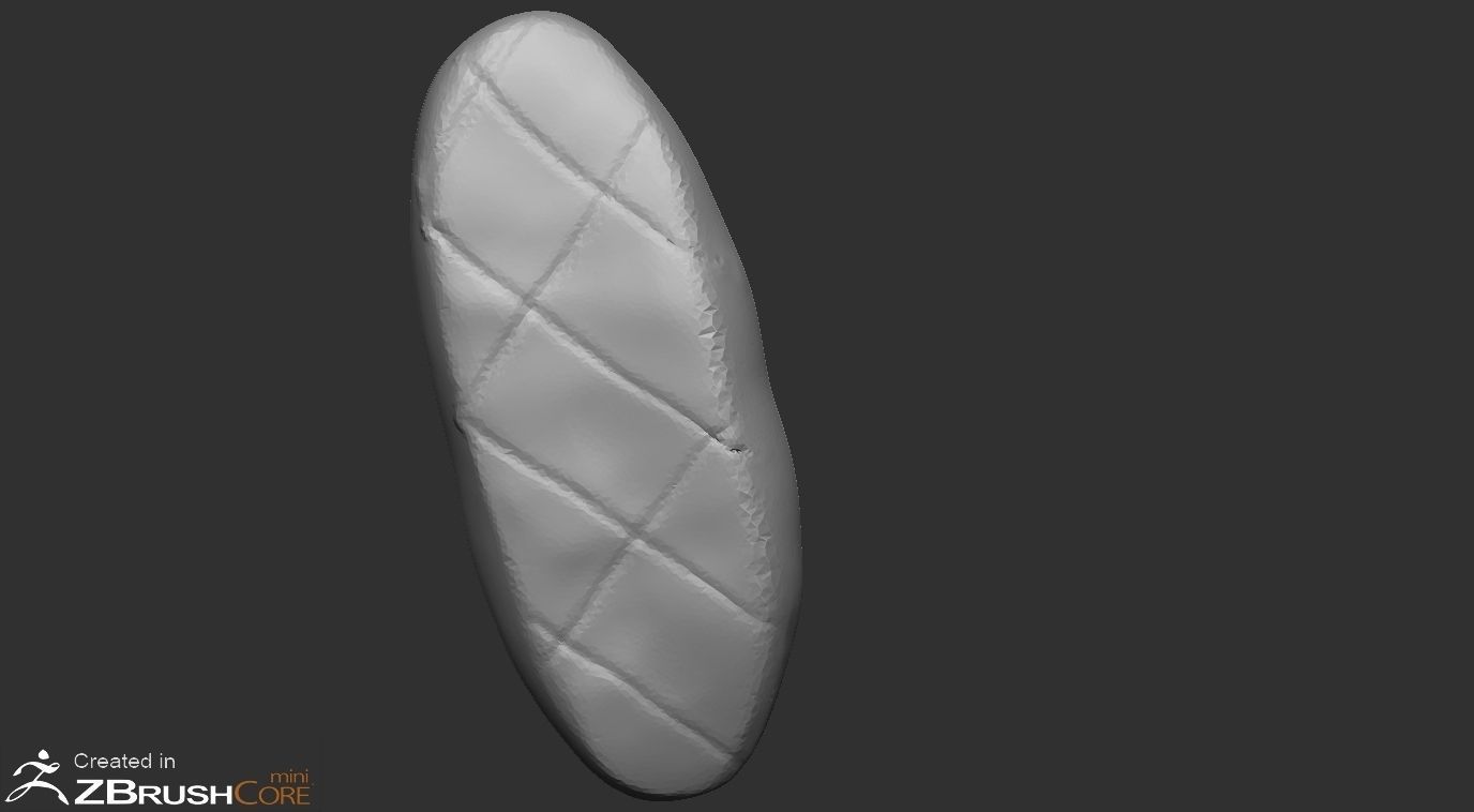 Bread Low-poly 3D model_9
