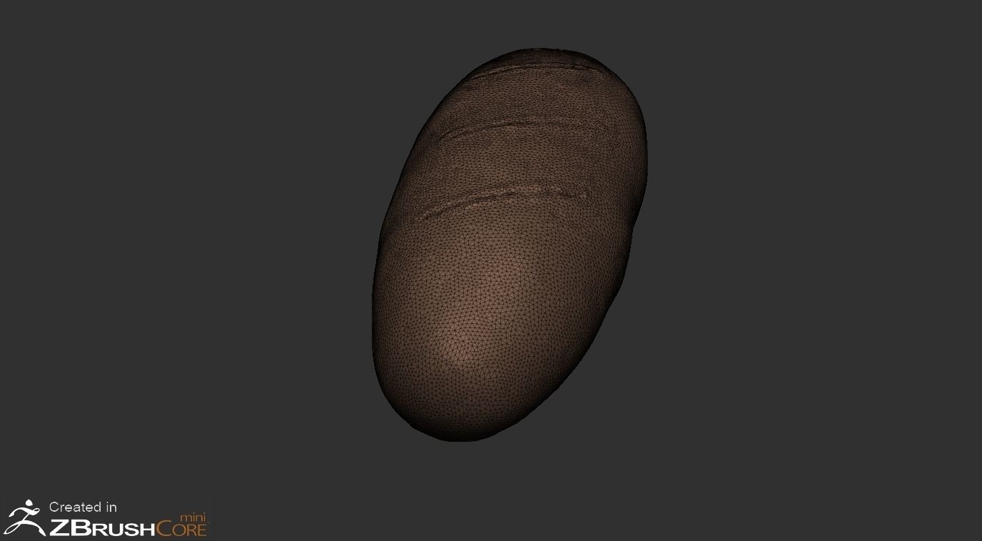 Bread Low-poly 3D model_4