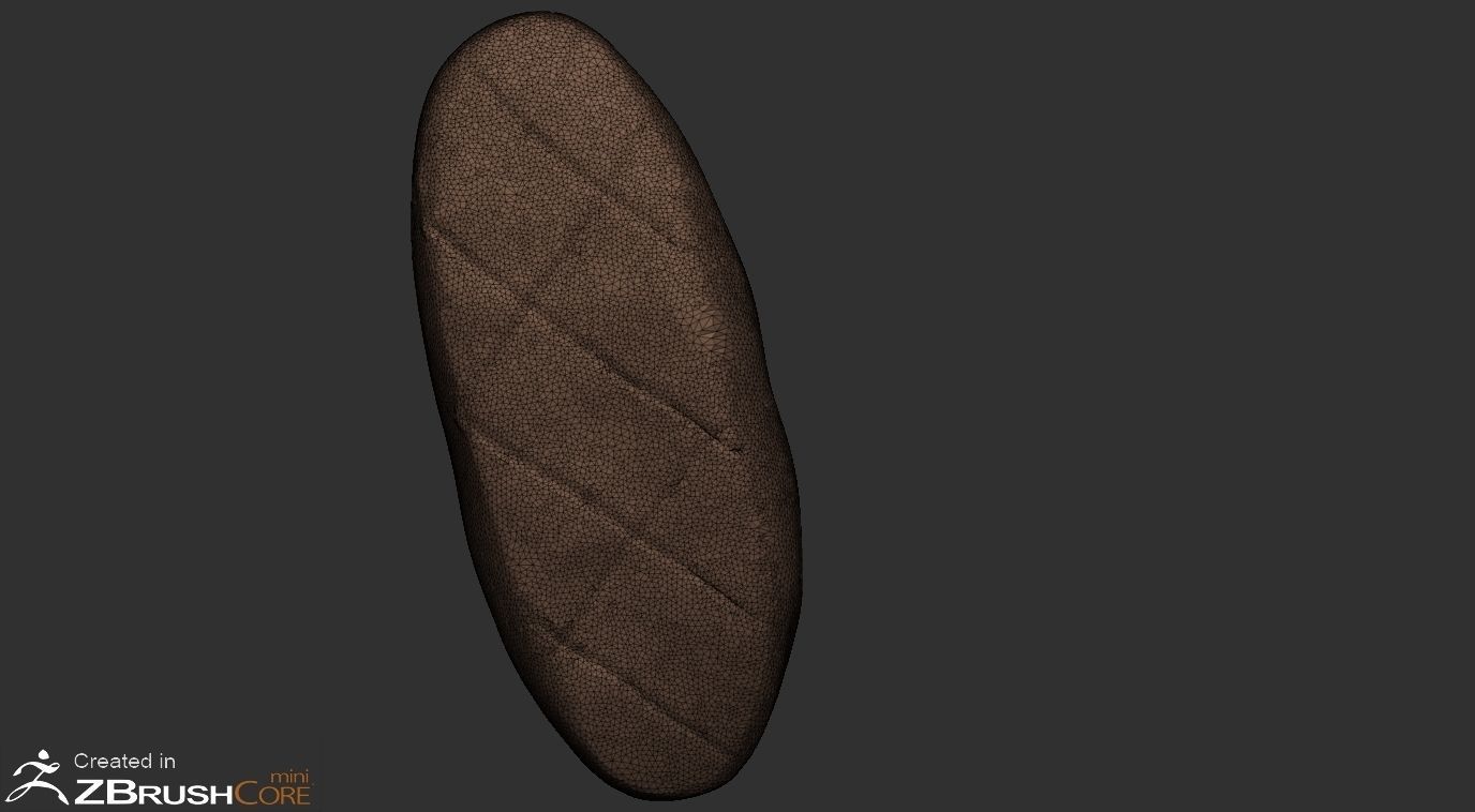 Bread Low-poly 3D model_3