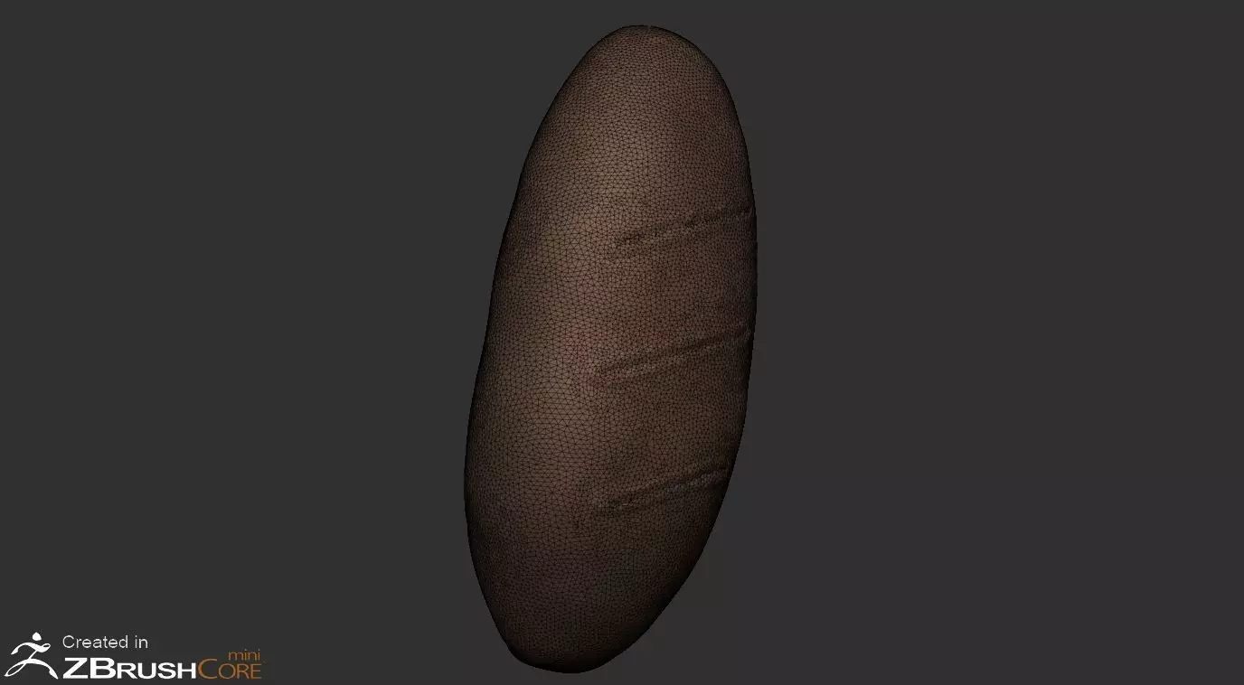 Bread Low-poly 3D model_0