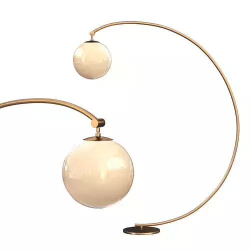 GLOBE FLOOR LAMP ANTIQUED BRASS