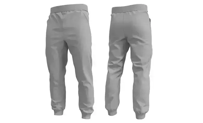 Mens Sport Pants- Marvelous Designer 3D model