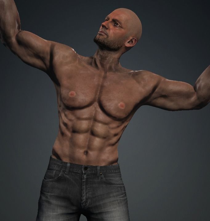 GEORGE - Realistic Rigged Body Builder Game Ready  Low-poly 3D model_2