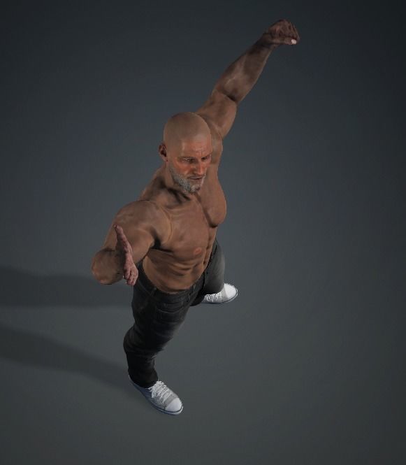 GEORGE - Realistic Rigged Body Builder Game Ready  Low-poly 3D model_9