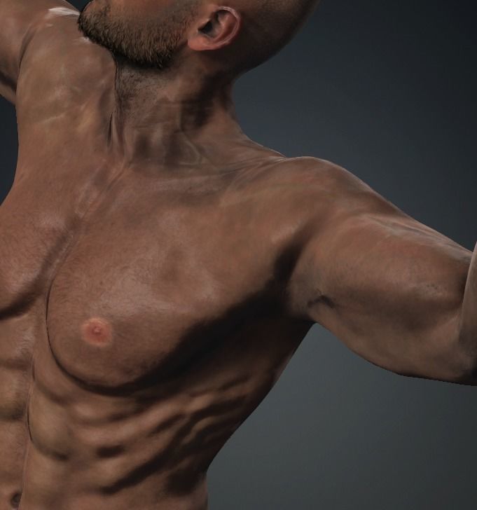 GEORGE - Realistic Rigged Body Builder Game Ready  Low-poly 3D model_17