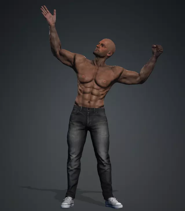 GEORGE - Realistic Rigged Body Builder Game Ready  Low-poly 3D model_0