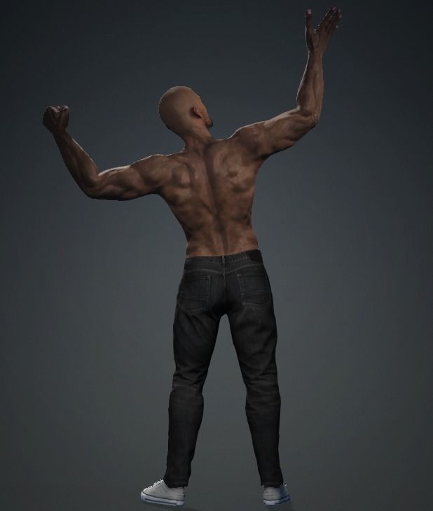 GEORGE - Realistic Rigged Body Builder Game Ready  Low-poly 3D model_8