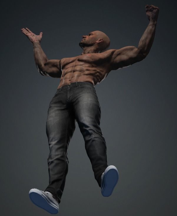 GEORGE - Realistic Rigged Body Builder Game Ready  Low-poly 3D model_4