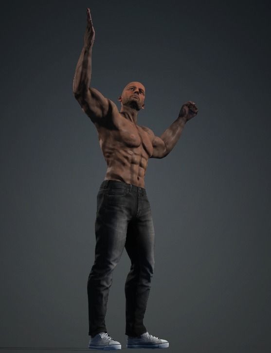 GEORGE - Realistic Rigged Body Builder Game Ready  Low-poly 3D model_6