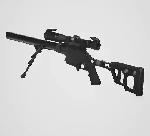 Sniper Rifle 3D Model for Games and Military Simulations Free 3D model