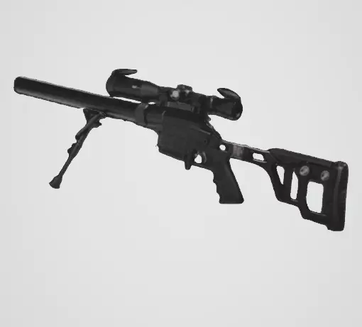 Sniper Rifle 3D Model for Games and Military Simulations Free 3D model