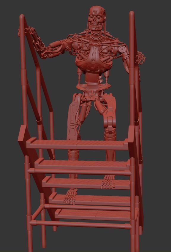 T-800 THE TERMINATOR High Detal V2 3D print model_26