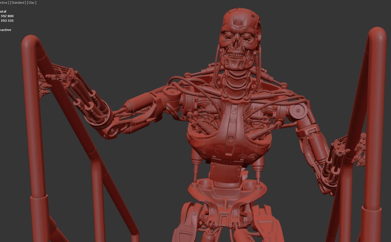 T-800 THE TERMINATOR High Detal V2 3D print model_24