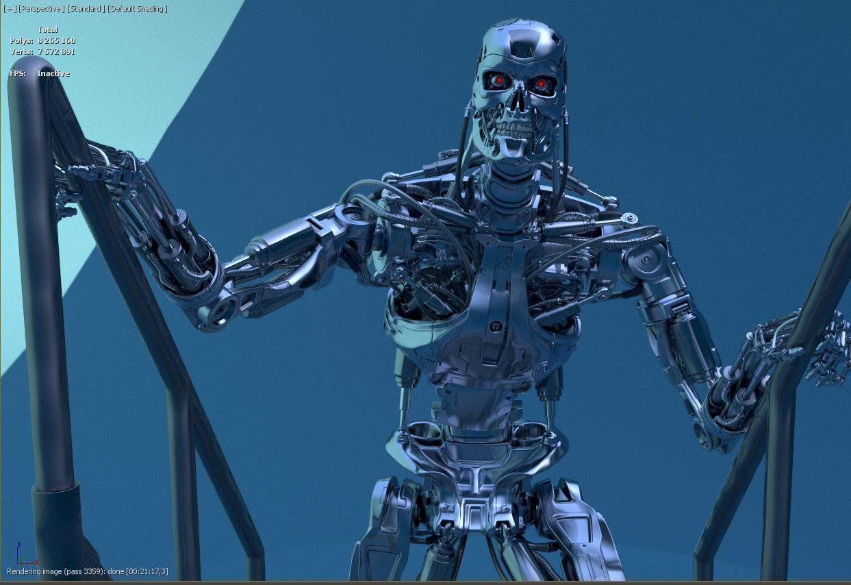 T-800 THE TERMINATOR High Detal V2 3D print model_42