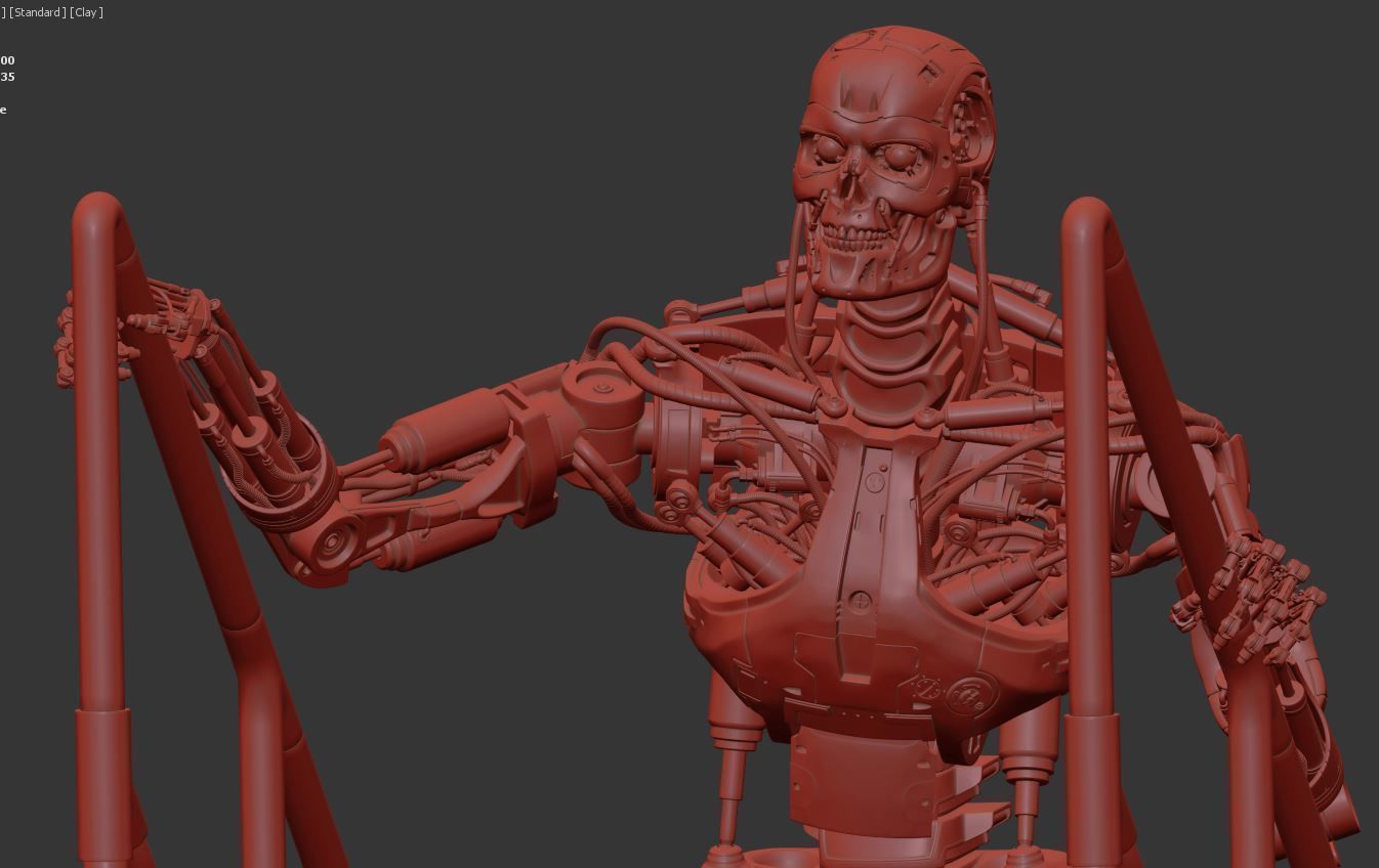 T-800 THE TERMINATOR High Detal V2 3D print model_3