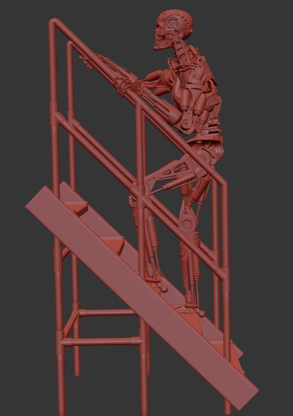 T-800 THE TERMINATOR High Detal V2 3D print model_9