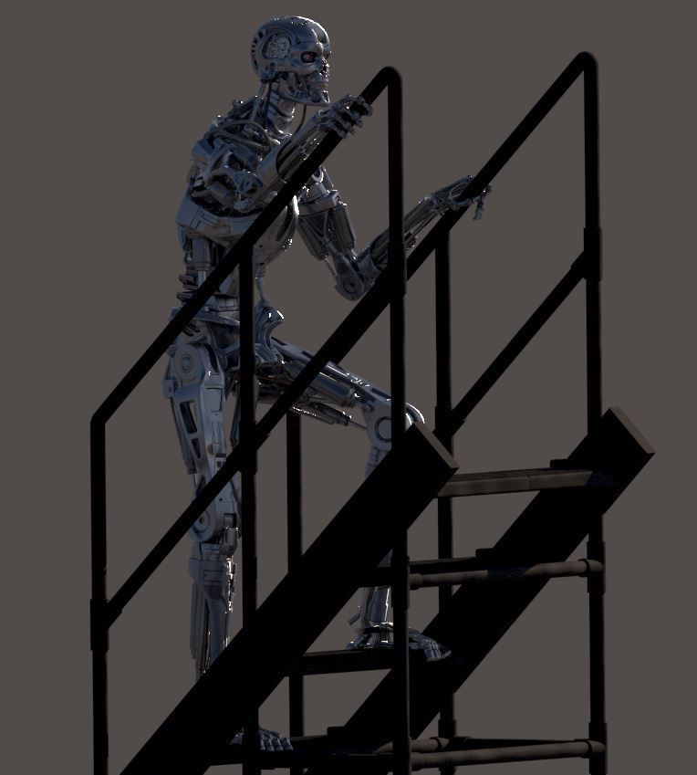 T-800 THE TERMINATOR High Detal V2 3D print model_39