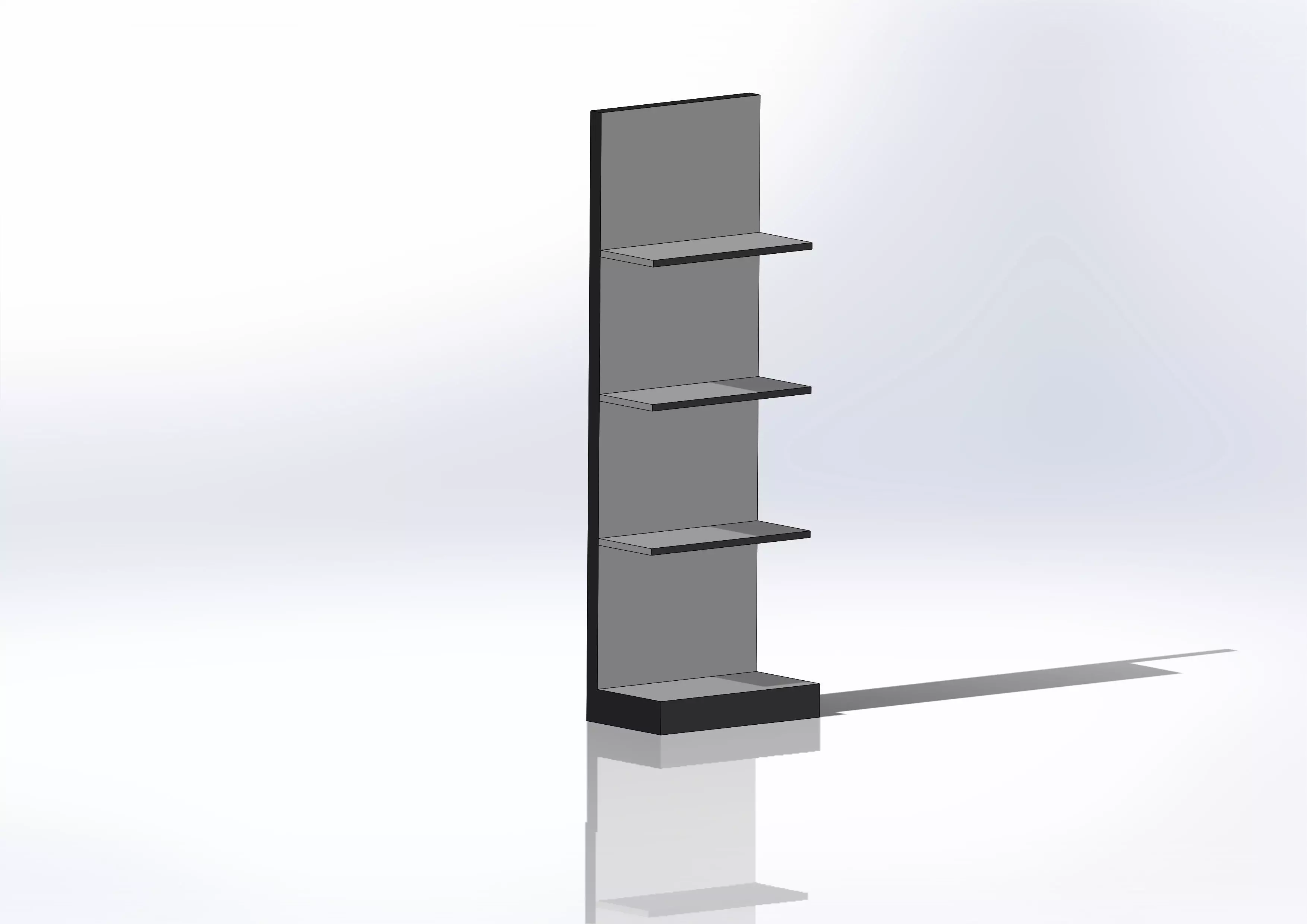 showcase shelving unit with three shelves Free 3D model_0
