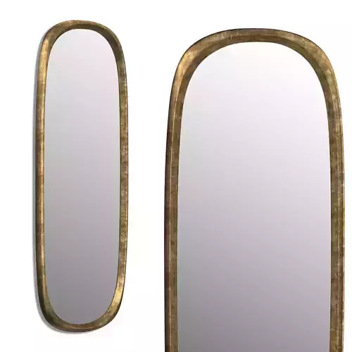 ORGANIC CAST METAL FULL MIRROR - BRASS