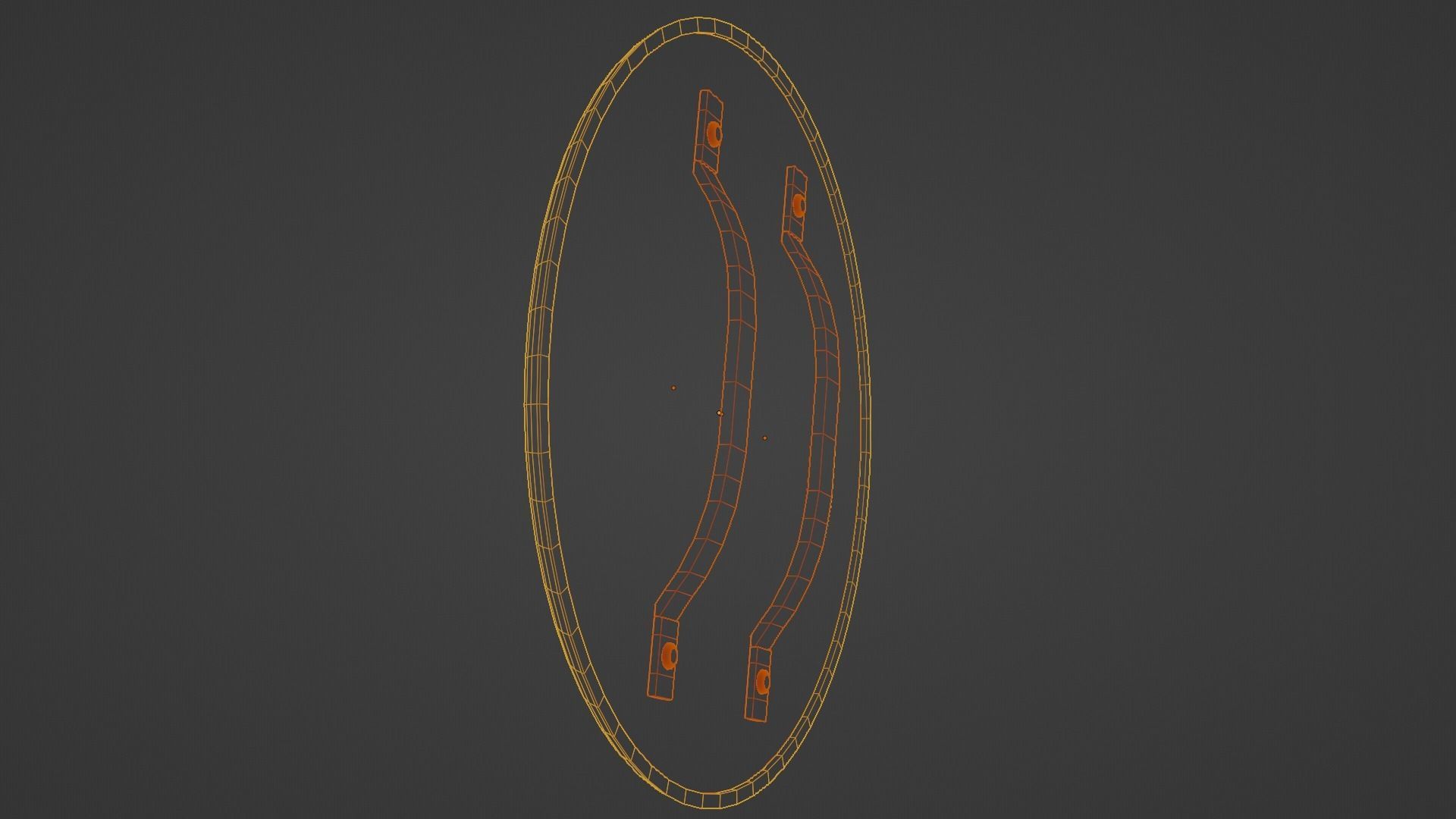 Antique Byzantine Shield Low-poly 3D model_5