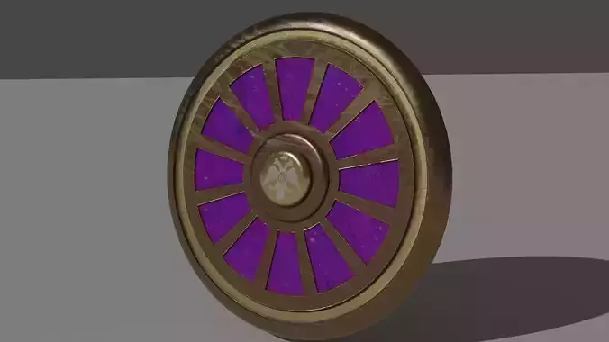 Antique Byzantine Shield Low-poly 3D model
