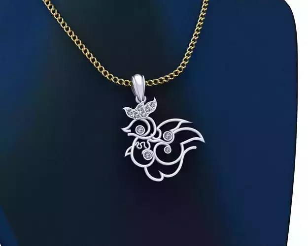 Rooster pendant new desgine 3D print model