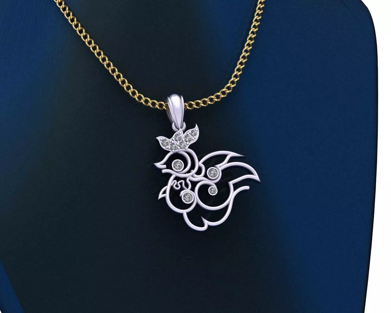 Rooster pendant new desgine 3D print model 3D print model_0