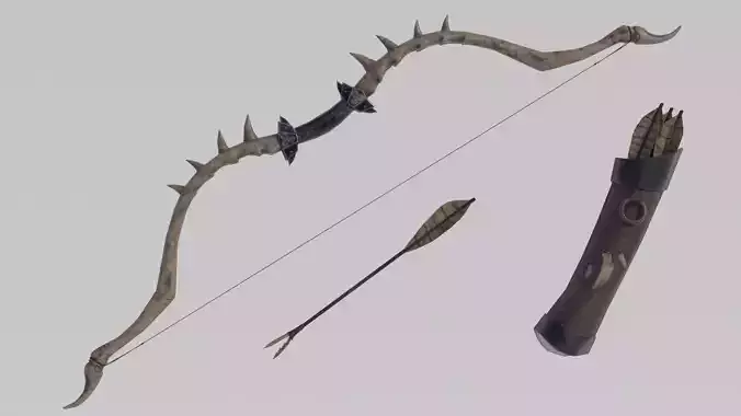 Dragon Bon Bow Low-poly 3D model
