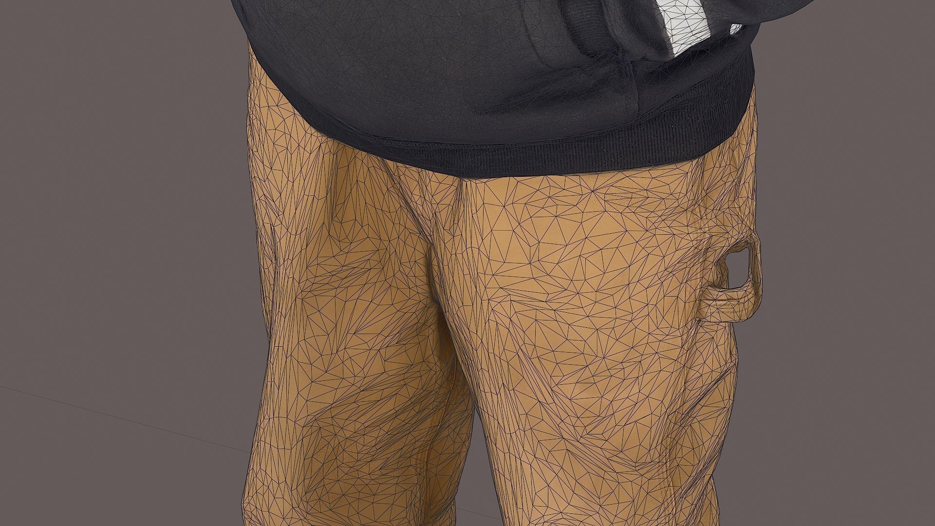 Thoughtful Observer Young Man in NASA Hoodie and Jumpsuit 3D model_12