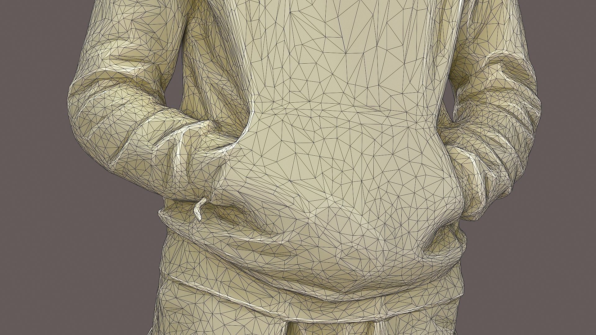 Thoughtful Observer Young Man in NASA Hoodie and Jumpsuit 3D model_11