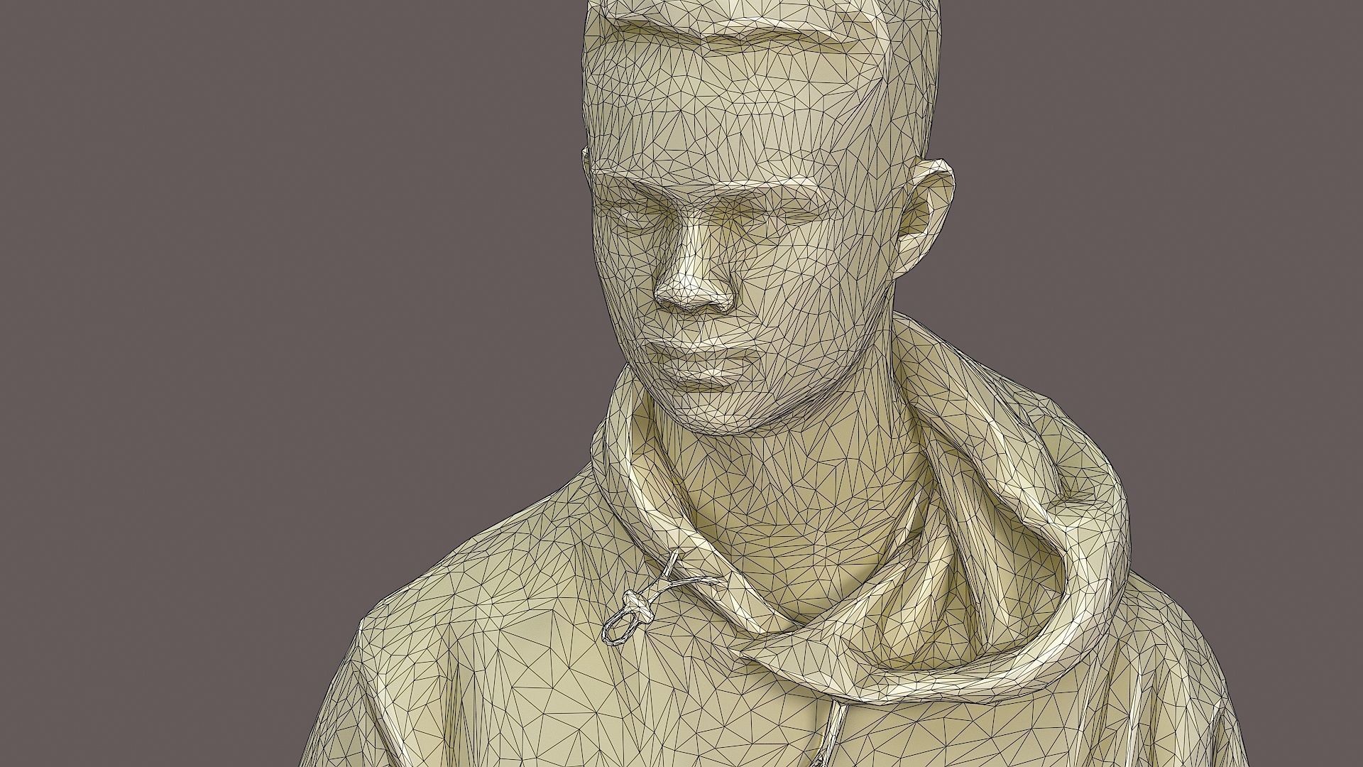 Thoughtful Observer Young Man in NASA Hoodie and Jumpsuit 3D model_9